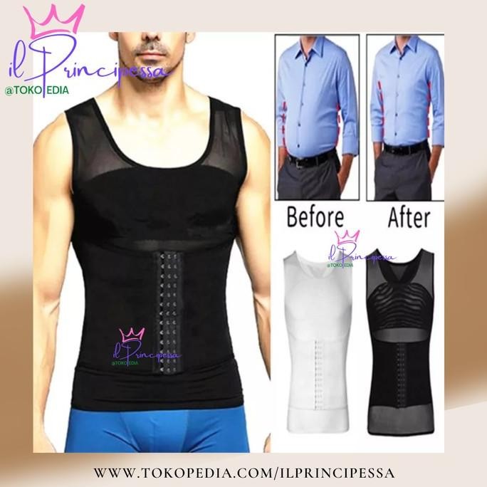Ms041 Men Body Shaping - Kaos Dalam Pria - Korset Pria - Korset Cowok