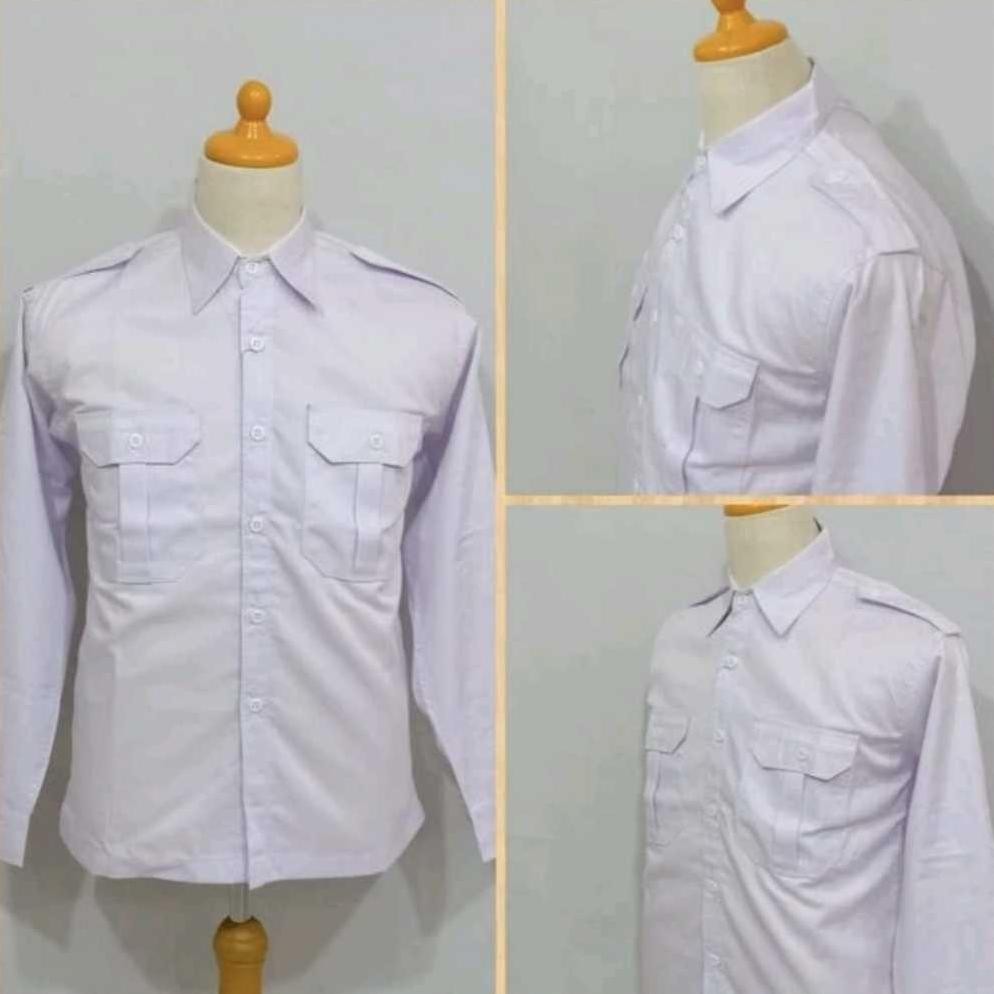 hj-45 gh-45 er-90 Baju Dinas Putih PNS Pria Baju PDH Putih Seragam Putih PNS Baju Putih PNS PDH Pria