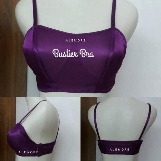 Bustier bra satin tali tanktop AS