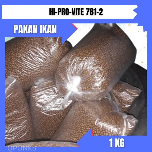 Pakan Ikan Hi - pro - vite 781-2 1KG/ 1 KILO pakan ikan lele , nila , patin , bawal , ikan mas , gur