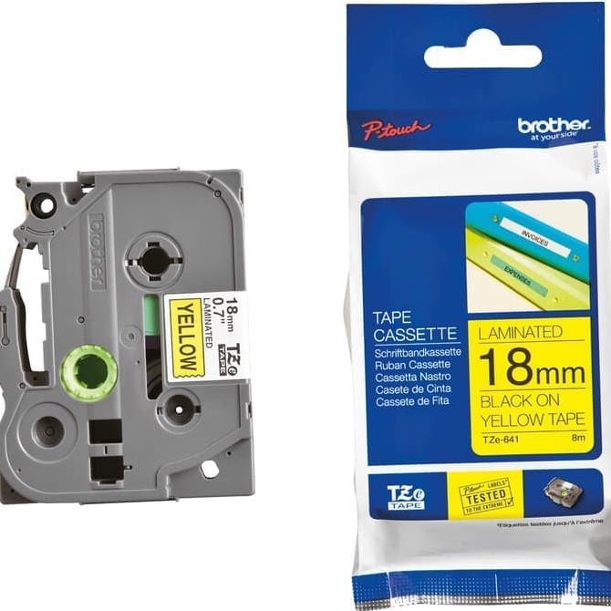 

Limited Edition !!! Brother Ptouch Label Tape Tze-641 18Mm Black On Yellow Tze641 Resmi