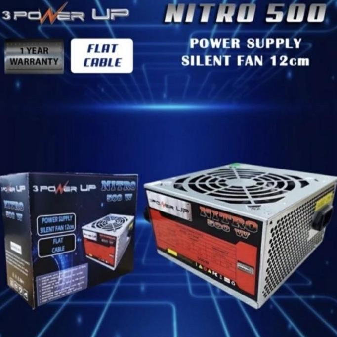 POWER UP 500W, PSU 500WATT, POWER SUPPLY KOMPUTER 500W STANDARD
