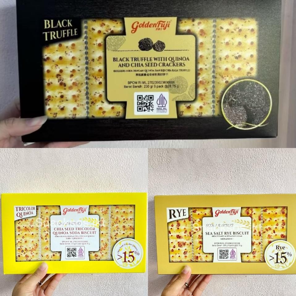 

Golden Fuji Sea Rye Biscuit Bla Truffle With Quinoa And Chia Seed Craers Chia Seed Tricolor Quinoa Soda Biscuit Biskuit Gandum