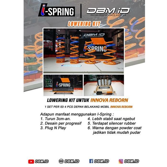 Per Ceper Lowering Kit Innova 2Kd 05-15 Diesel I-Spring Ispring Eibach Original Dan Terpercaya