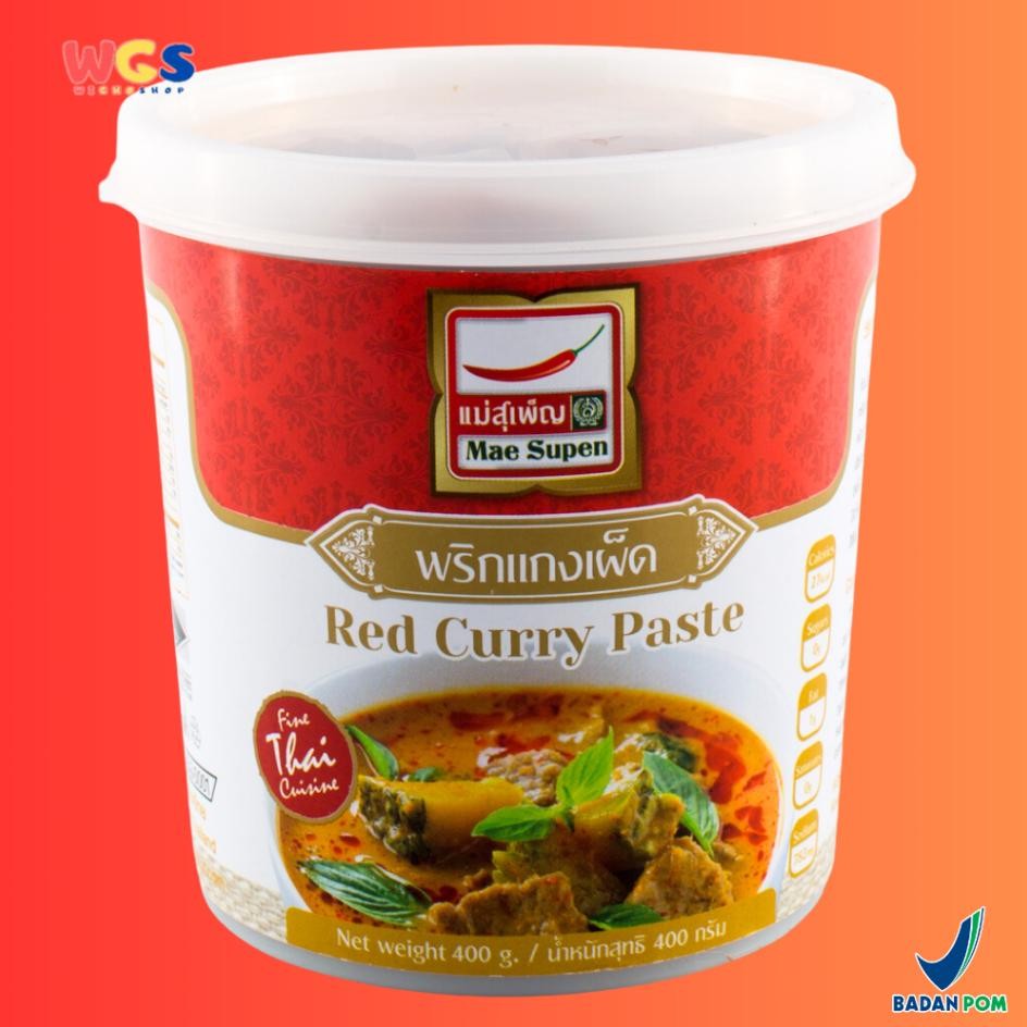 

Mae Supen Red Curry Paste 400G Pasta Kari Merah Otentik Thailand