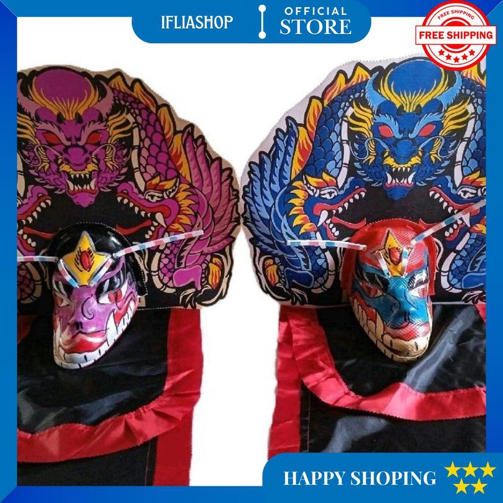 Termurah Barongan Devil/Barongan Devil Anak/Barongan Anak/Barongan Pentas Untuk Usia 2-6 Tahun