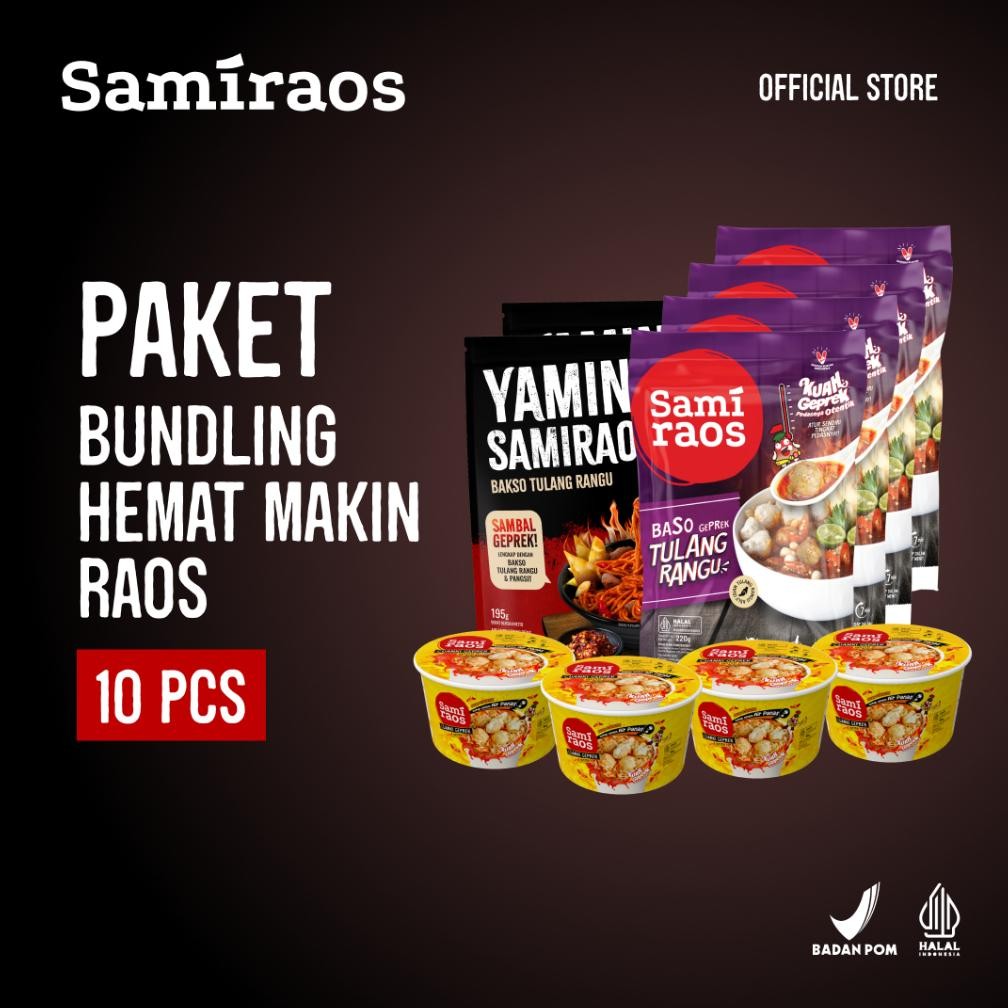 

TERLARIS SAMI RAOS - 10 Pcs Paket Bundling Hemat Makin Raos Siap kirim