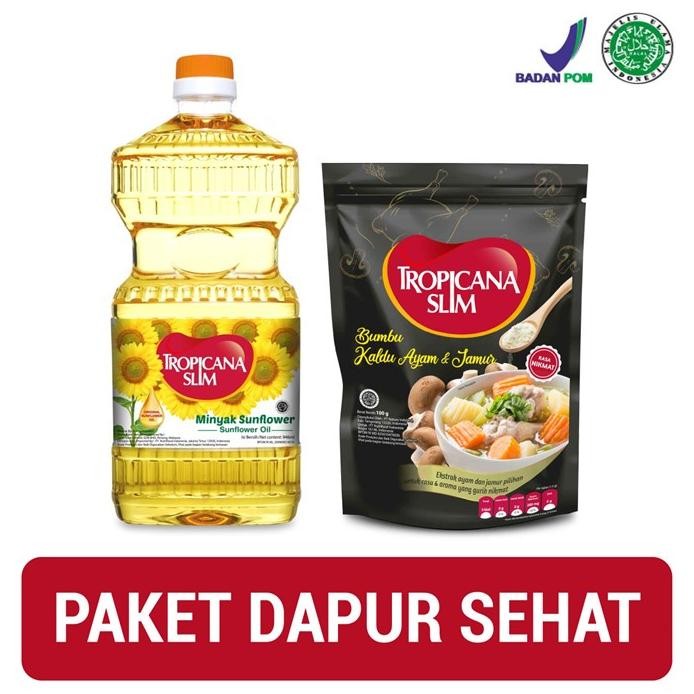 

TERLARIS PAKET MASAK SEHAT - Tropicana Slim Sunflower Oil 946 ml & Tropicana Slim Bumbu Kaldu Ayam Jamur 100 gram Siap kirim