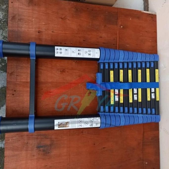 Tangga Teleskopik 5.3 Meter - Biru Amg / Tangga Lipat Teleskopik 5.3M New Stok