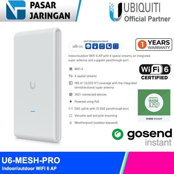 Ubiquiti U6-Mesh-Pro Indoor / Outdoor Wifi 6 Mesh Access Point New Stok