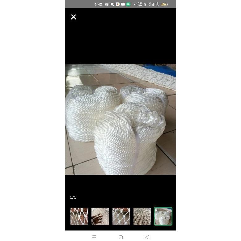 

Tali Nyilon Harga 10 Meter (Tebal Tali 6Mm,8Mm,10Mm,12Mm)