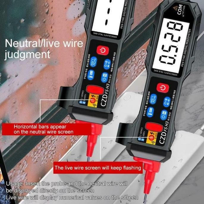 Multimeter Pena Pulpen Digital Multitester Multimeter Pen Digital