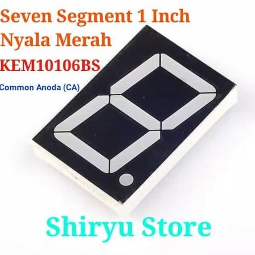 JH8 Seven Segment 1 Inch Merah 7 Segment 1" 7 Segment 1 Inci Red Anoda