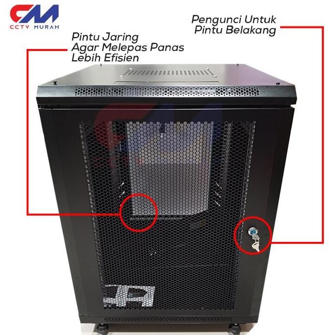 Wallmount Rack Server 15U, Rak Server Single Door 15U Besar New Stok