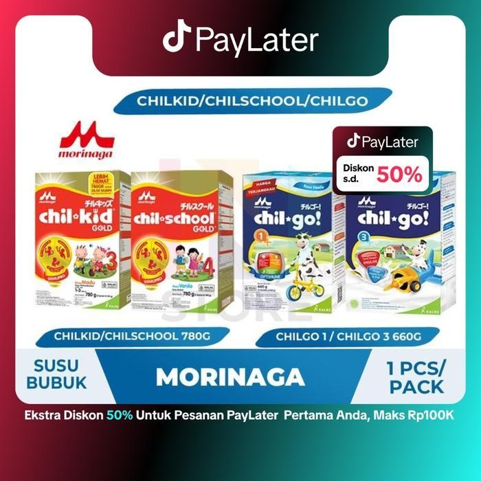 

Morinaga Chil Kid Gold / Chil School Gold/ Chilgo 1+/3+ Rasa Madu/Vanila/Stroberi Kemasan 660G/780G - Susu Formula (Dus Utuh)