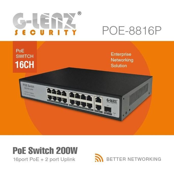 Switch Hub Poe 16 Port - Untuk Ipcamera Cctv New Stok