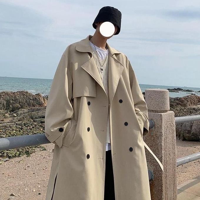 Import Glenn Man Spring Winter Trench Coat Jaket Pria Korea Co