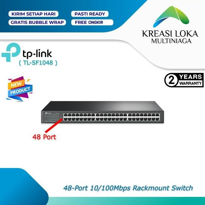 Tp-Link Sf1048 48 Port 10/100Mbps Rackmount Switch Hub Tl-Sf1048 New Stok
