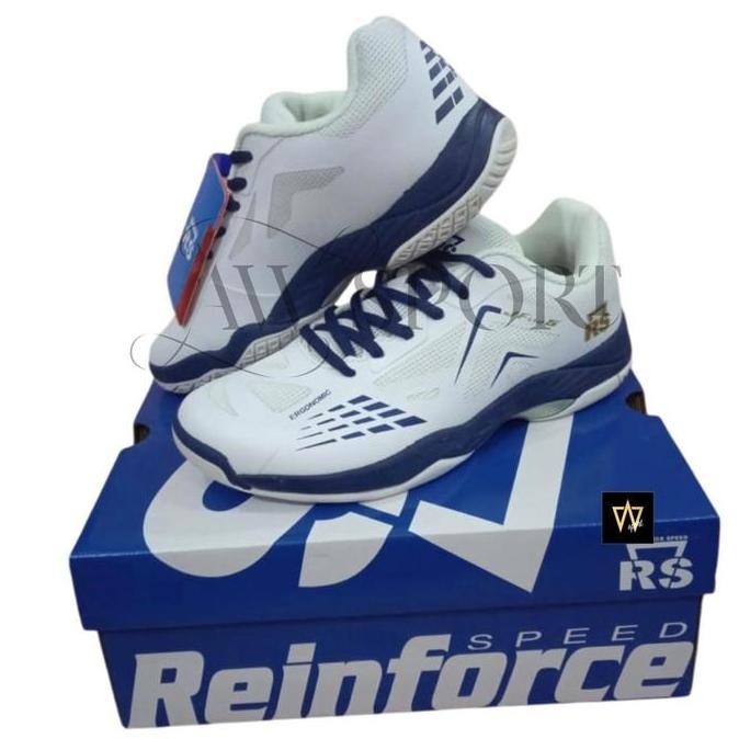 Open DS] Sepatu Badminton RS JF LTD 5 Putih Badminton Shoes