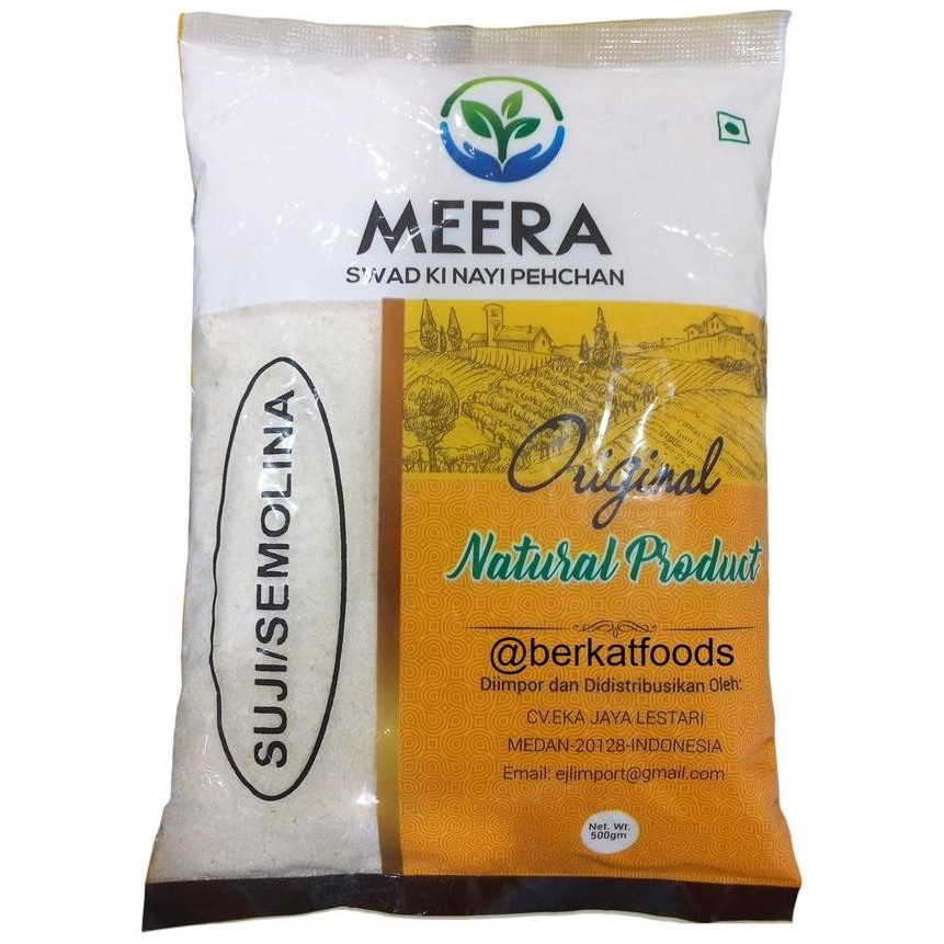 

Ready stock] Sooji / Suji / Tepung Semolina / Samolina Flour / Samid Meera India