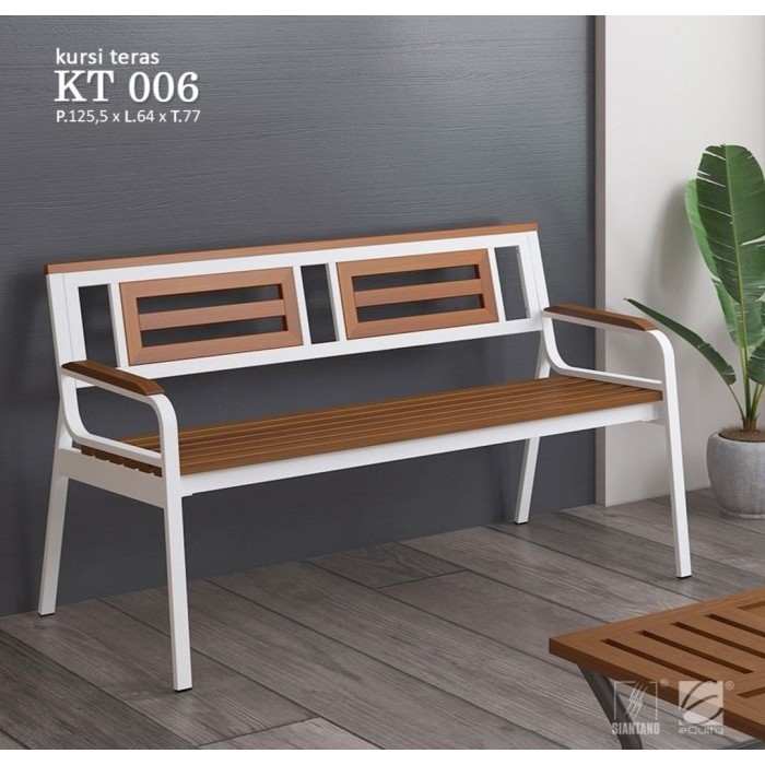 Kursi Teras Tamu Taman Besi Minimalis Panjang 3 Bench Dudukan Bandung