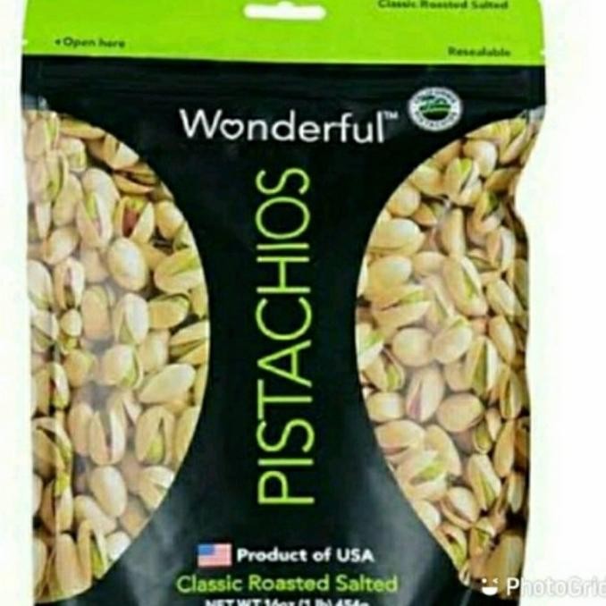 

wonderfull pistachios clasic roasted salted-kacang almond import termurah