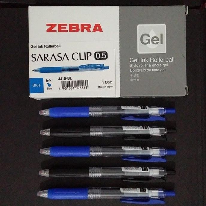 

Produk Baru!! Zebra Sarasa Clip JAPAN 0.5 Gel Ink Rollerball/Pulpen Gel (BLUE BLACK)