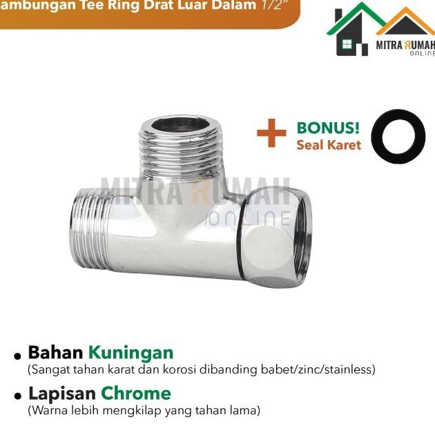 Tee Ring Cabang Cloet Nepel T Ambungan Ran Drat Luar Dalam 12