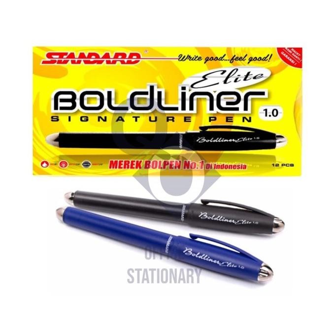 

Produk Baru!! Pulpen Standard Boldliner Elite Signature Pen 1.0mm - Hitam 1 lusin