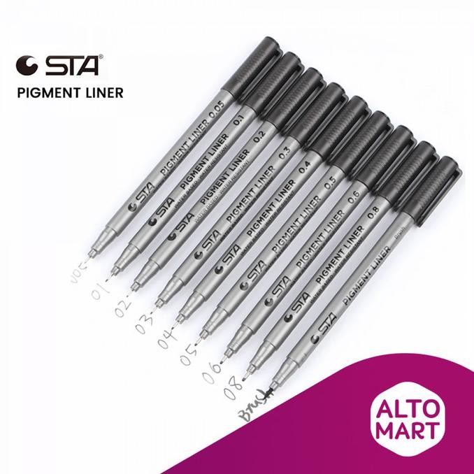 

Produk Baru!! STA Pigment Fineliner Set 9 pcs pena pulpen sketsa drawing