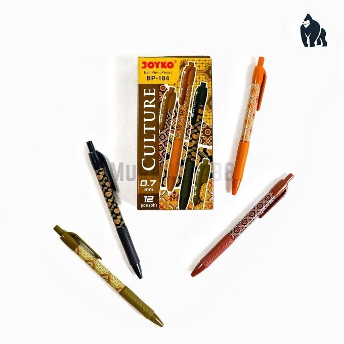 

Produk Baru!! [12 PCS] Pulpen Joyko BP-184 Culture Batik / Ballpoint Bolpen 0.7 mm