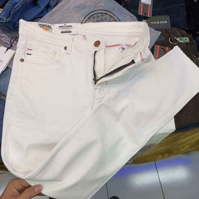 Celana Jeans Pria Skinny Typical Original bahan melar / celana putih Terlaris