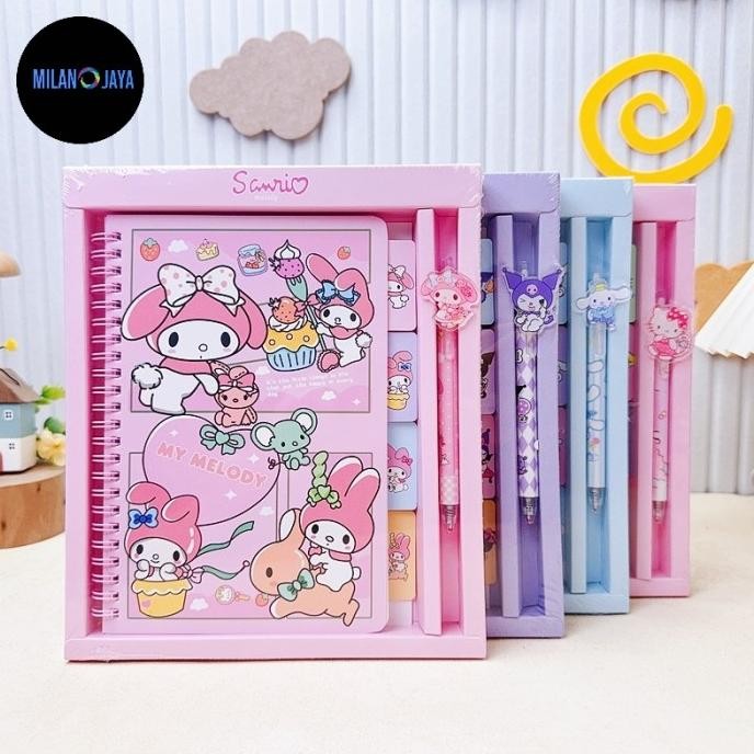 

Produk Baru!! Jurnal 7in1 Set GIFT BOX Buku Diary Notes Pulpen Memo Gantungan Stiker