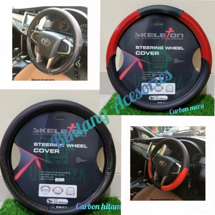 Ready Sarung Stir Mobil AVANZA XENIA VELOZ 2019 2021 Motif Carbon