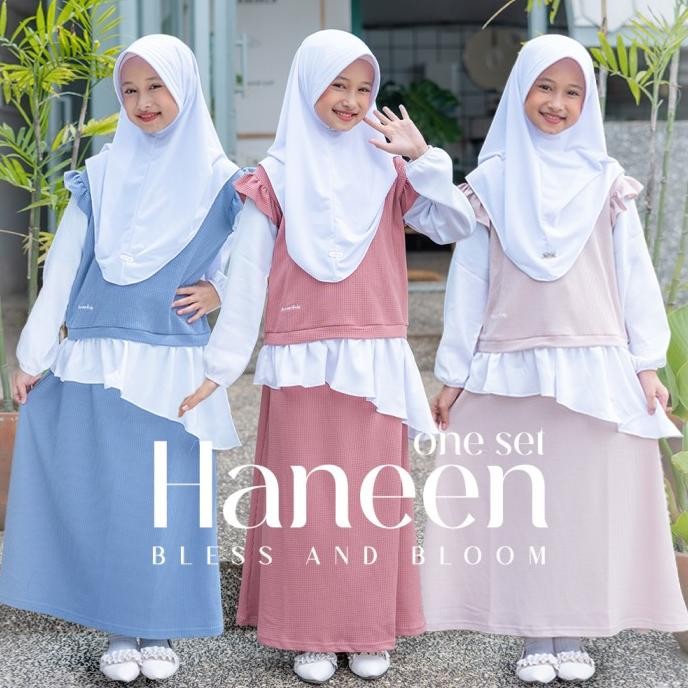 

baju gamis anak one set muslimah lebaran terbaru almond ammarkids termurah