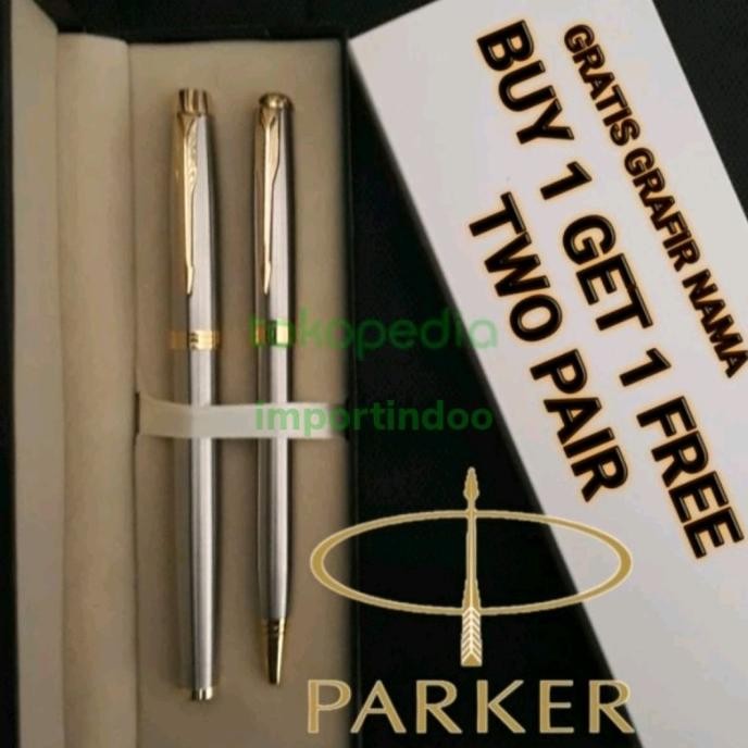 

Pulpen Mewah Parker Couple Ballpoint&Rollerball Gratis Grafir Nama Stok Terbatas