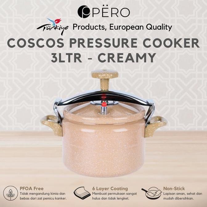 Siap Kirim [Exclusive Jordi Onsu] Pero Biogranite Pressure Cooker 4LT 20cm / Panci Presto Kukus Mult