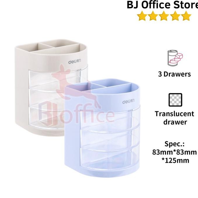 

Produk Baru!! Deli Tempat Pulpen / Pensil Desk Organizer 3 Tampilan 100x80mm / 9152