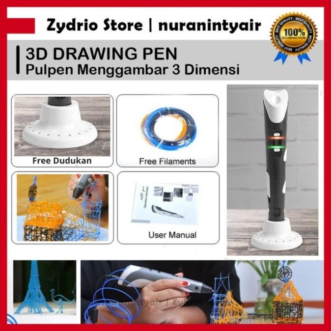 

Produk Baru!! Pulpen 3D / Pena 3D Printing Pen / Magic 3D Stereoscopic Printing Pen