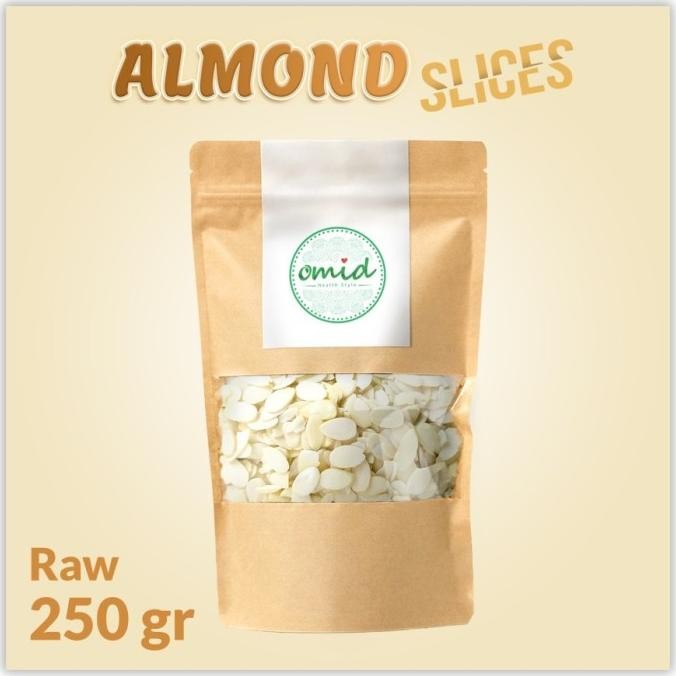 

raw almond sliced (kacang almond iris mentah) 250gr termurah