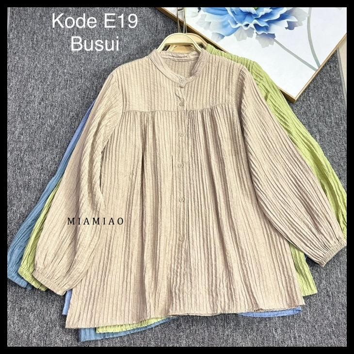 Terbaru Blouse Crinkle Motif Bunga | Jisoo  Blouse Crinkle Best Seller