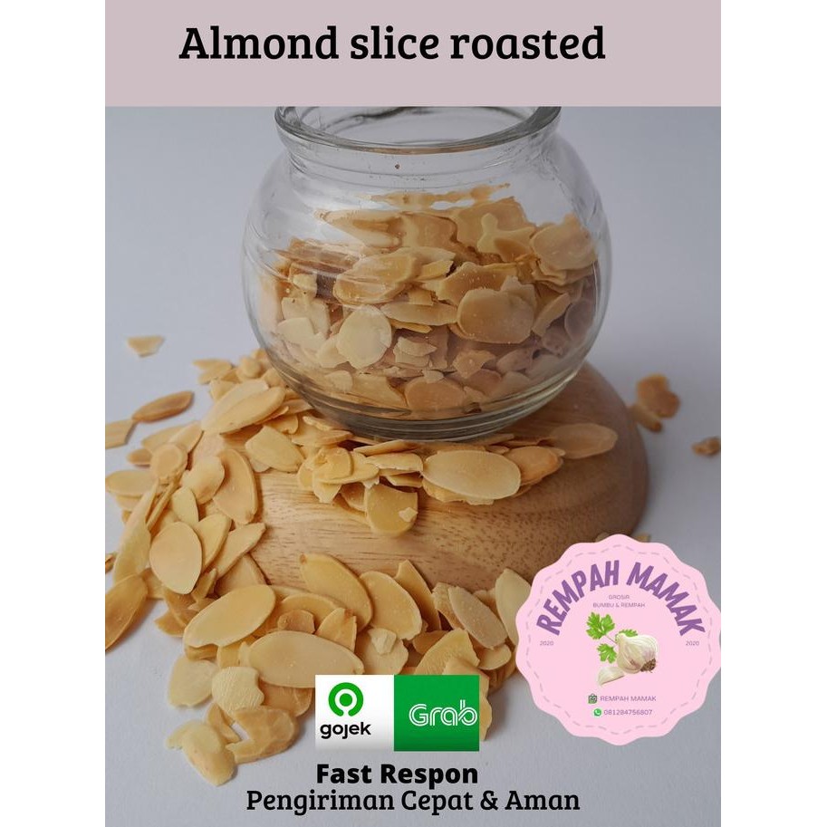 

kacang almond slice panggang 100gram/ roasted almond slice termurah
