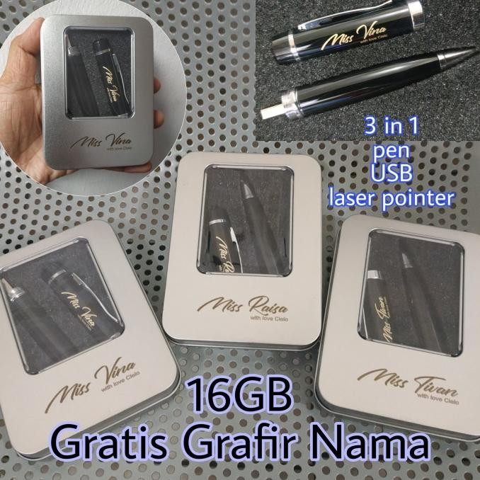 

Pulpen Usb 16Gb Dgn Pointer Gratis Grafir Logo Atau Nama Stok Terbatas