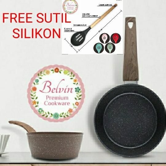 Siap Kirim Belvin Cookware panci sauce pan saucepan granit keramik anti lengket