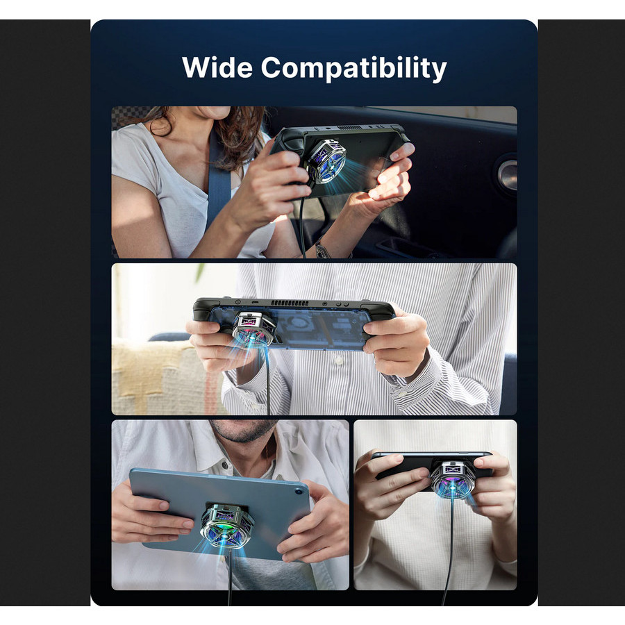 Fast Cooling JSAUX Magnetic RGB Magnetic Cooler for Steam Deck Ultra Fast Cooling