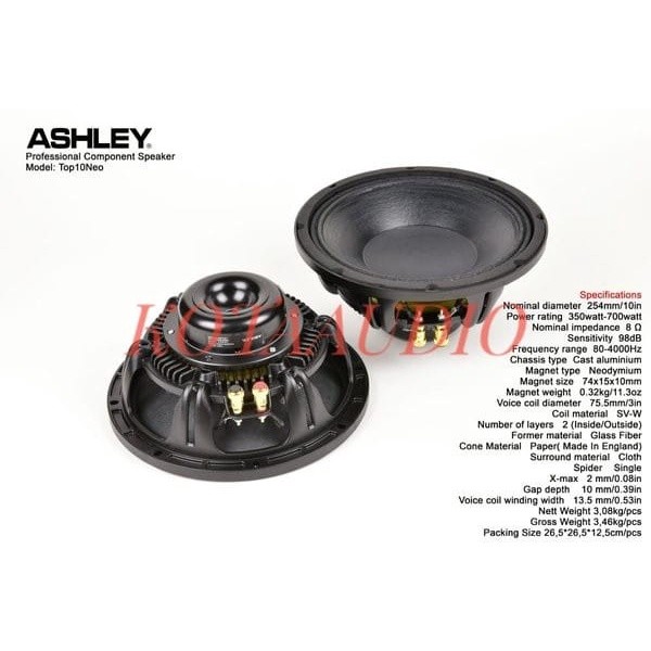 SPEAKER KOMPONEN ASHLEY TOP10 NEO / TOP10NEO / TOP 10 NEO ORIGINAL