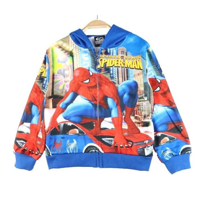 Jacket Hoddie Anak Laki-Laik Motif Superhero Avengers/Spiderman import