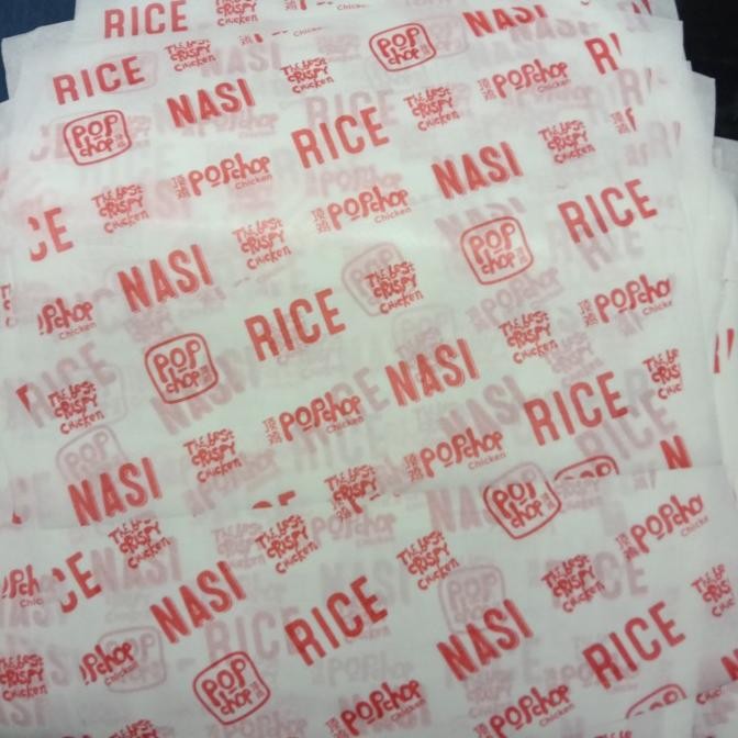 Cetak Kertas Bungkus Nasi - Bahan Anti Lengket