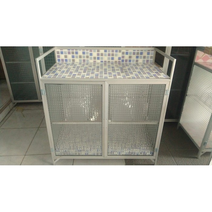 RAK KOMPOR 2 PINTU / MEJA KOMPOR 2 PINTU / RAK KOMPOR ALUMINIUM