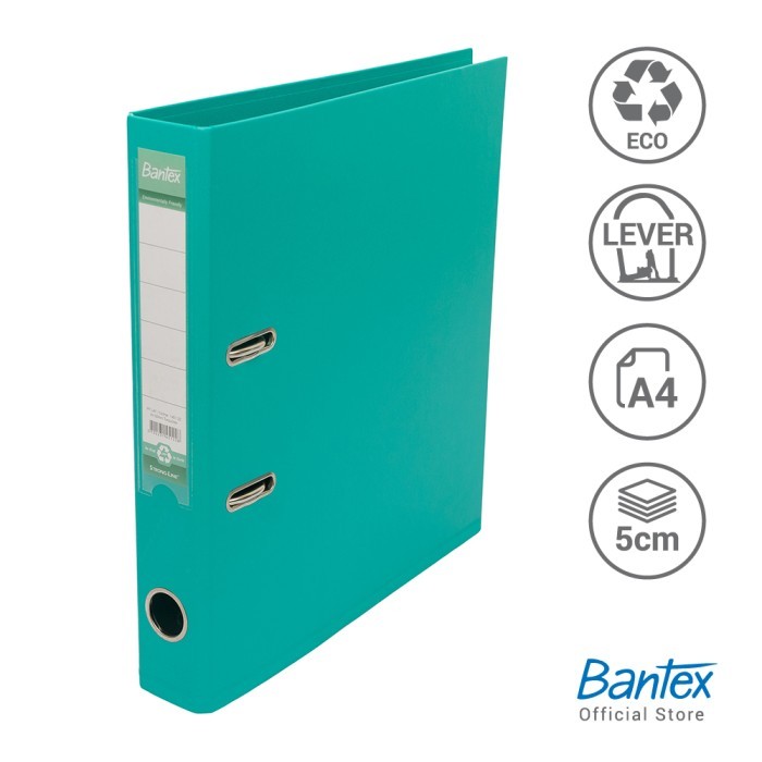 

TERLARIS! Bantex Lever Arch File Ordner Plastic A4 5cm Turquoise #1451 22